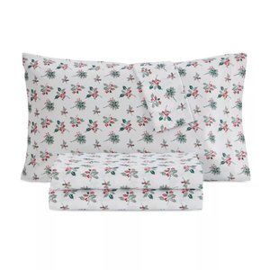 JESSICA SANDERS Holiday Printed Microfiber 3-piece Sheet Set, Twin